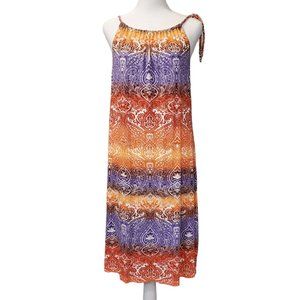 Boho Flowy Sundress Red Orange Purple Multi Lascana for Venus Large